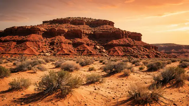 Red Desert Sunset — desert, nature, sunset wallpaper