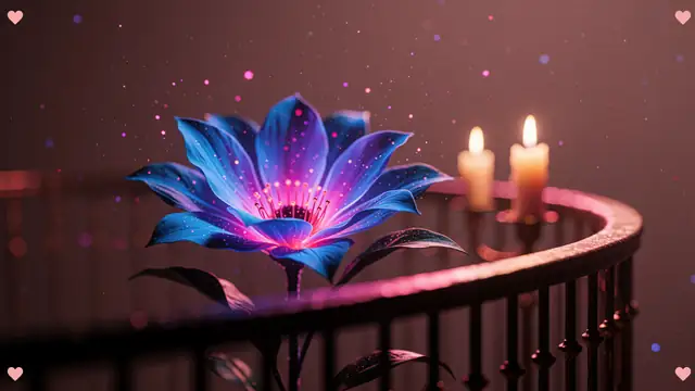 Glowing Night Bloom — neon, flowers, night wallpaper