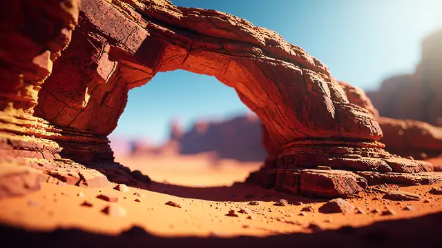 Desert Sandstone Arch — desert, nature, sky wallpaper