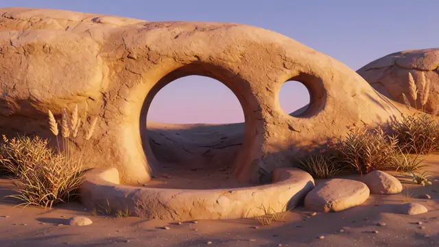 Sandstone Arch — desert, sunset, nature wallpaper