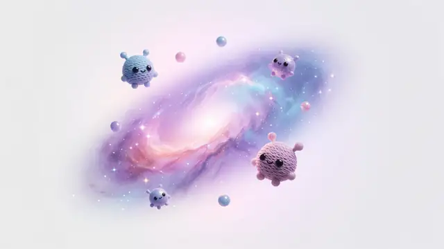 Yarn Galaxy Friends — space, galaxy, cute wallpaper
